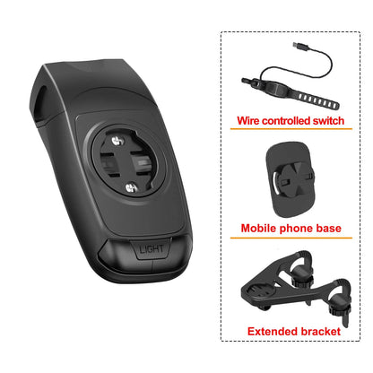 Bicycle lights & horns & Garmin computer stand 3in1, stacked BIKE computer base computer stand cycling code watch base headlighg