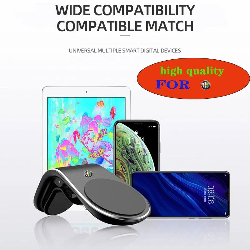 Magnetic Car Phone Holder Air Vent Clip Mount GPS Support  For Alfa Romeo Giulia Stelvio Giulietta Spider GT 4C 8C Mito Brera