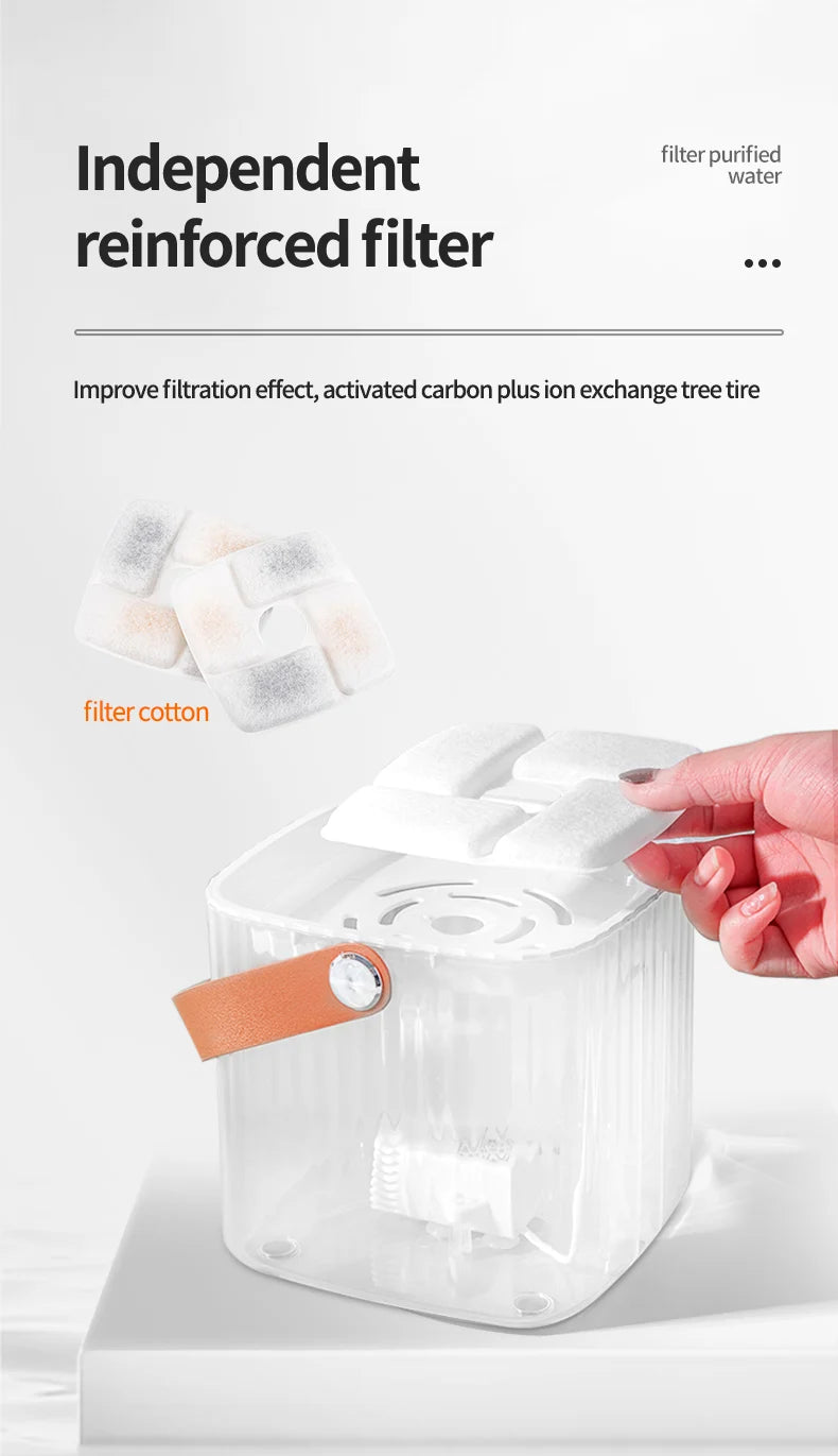 Pet Cat Water Fountain Automatic Dispenser for Pets Cat and Dog Drinking Basin Live Water Circulating Pet Water Feeder Portable