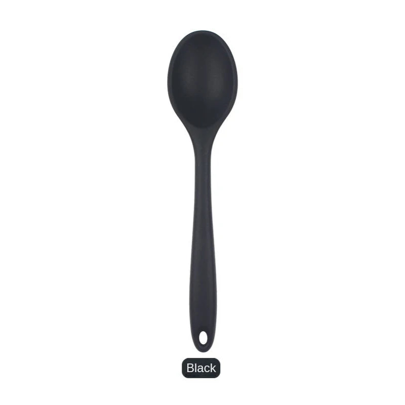 Silicone Spoon Integrated Rice Spoon Multicolor Silica Gel Salad Spoon Cake Baking Spoon Kitchen Cooking Spoon Kitchen Tools