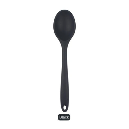 Silicone Spoon Integrated Rice Spoon Multicolor Silica Gel Salad Spoon Cake Baking Spoon Kitchen Cooking Spoon Kitchen Tools