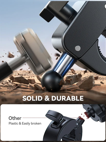 Joyroom Motorcycle Phone Mount Anti Vibration Phone Holder for Motorcycle Handlebar Bike Phone Mount for iPhone for 4.7-7” Phone