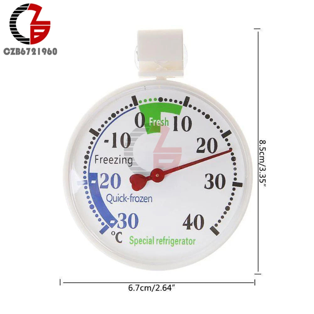 -30~40 ℃ Thin Fridge Refrigeration Temperature Gauge Measurement Tools Circular Thermometer Refrigerator Freezer Thermometer