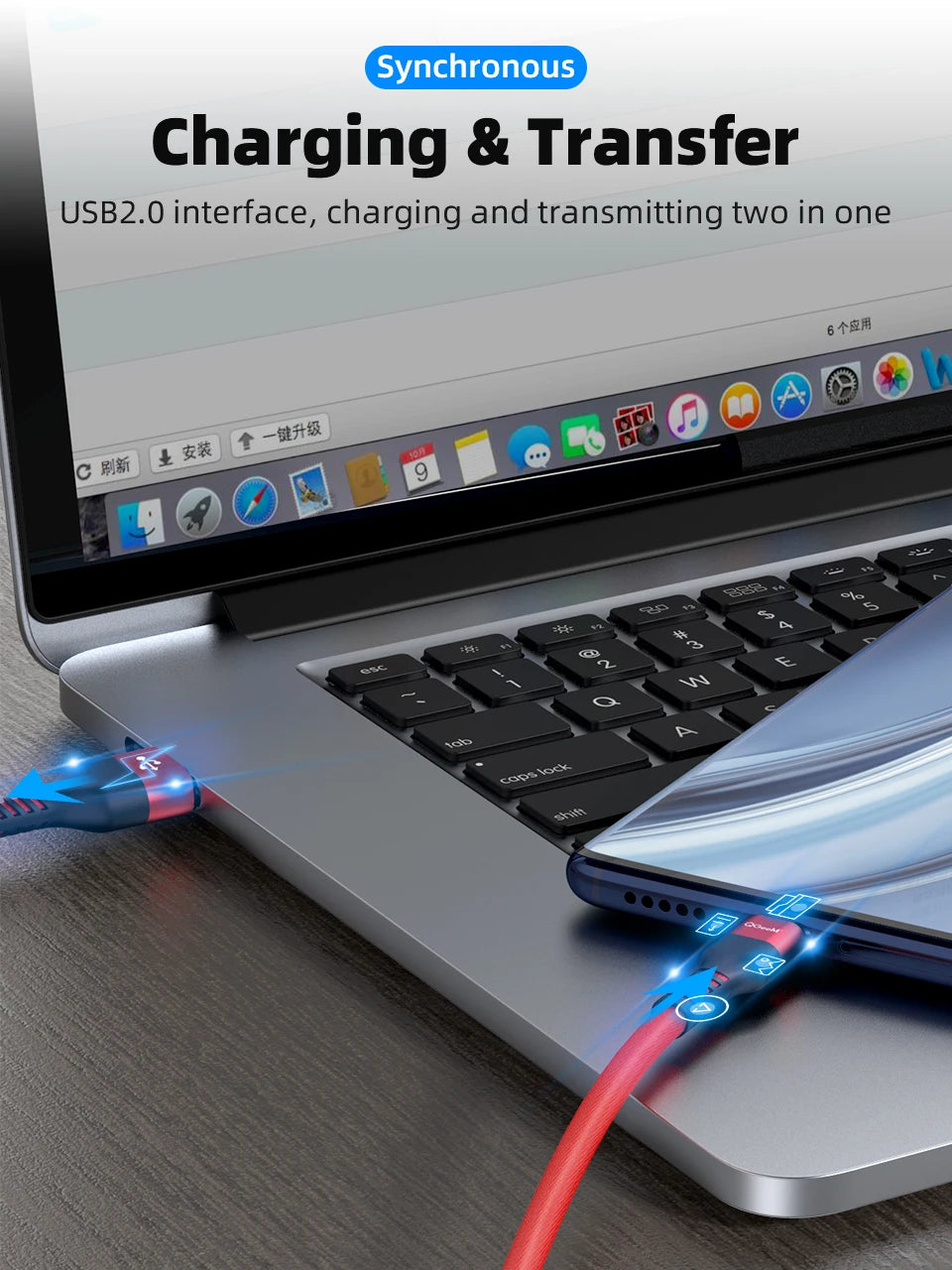 QGeeM 3A USB C Cable Type C Cable for Xiaomi OPPO Realme Poco Oneplus Redmi Phone Charger Fast Charge Charger USB Type C Cable