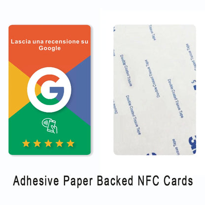 Google Review French Italian English Language NFC Card Simple with Google review Waterproof Durable