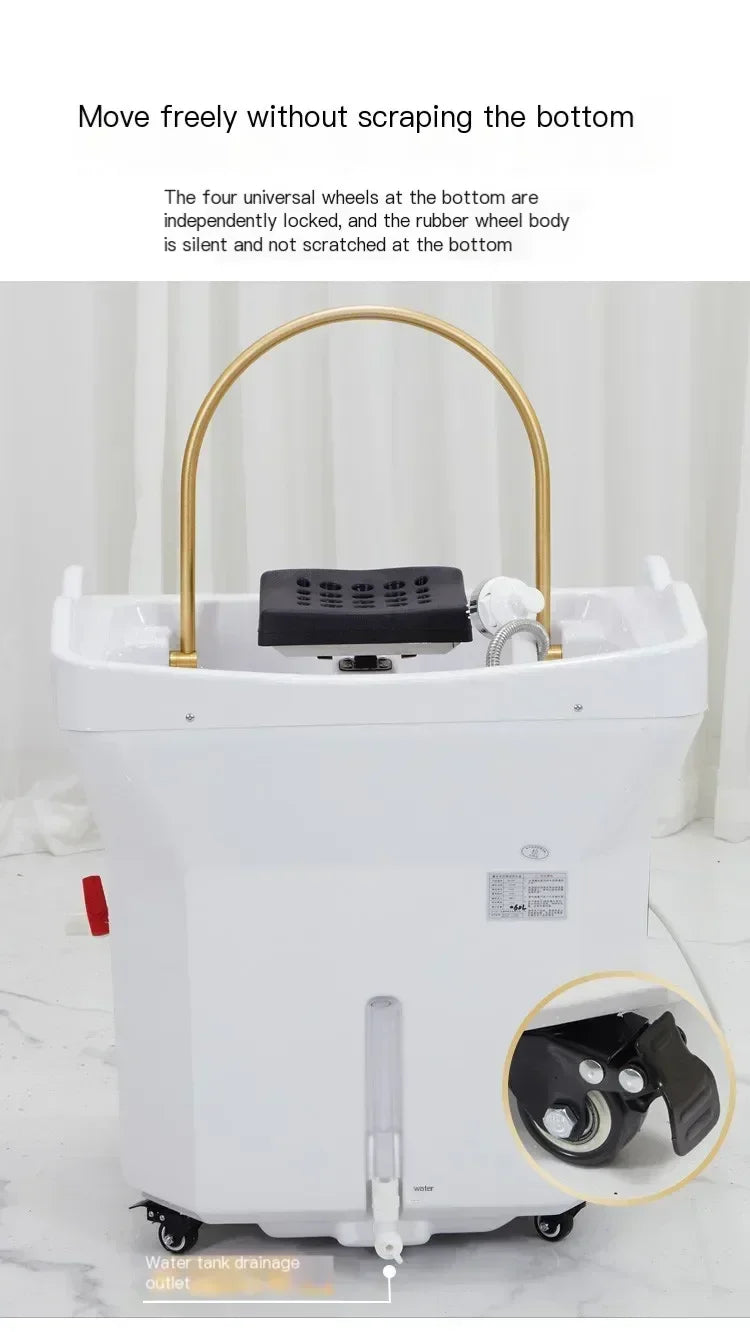 Japanese style convenient cleaning shampoo bed, lightweight shampoo basin, reclining shampoo basin, head spa shampoo basin