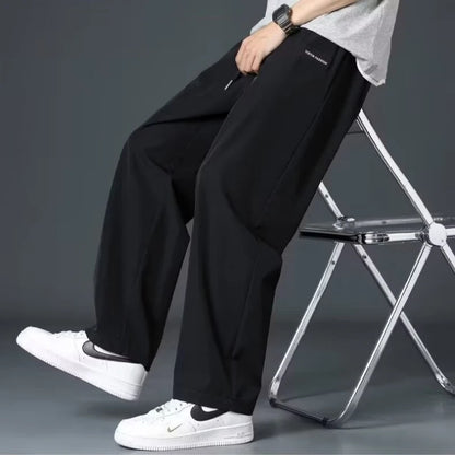 Joggers Men Jogger Pants Men Ice Silk Pants Big Size Men's Trousers Mens Clothing Gym Sport Mens Designer Clothes Man Cargo Y2k
