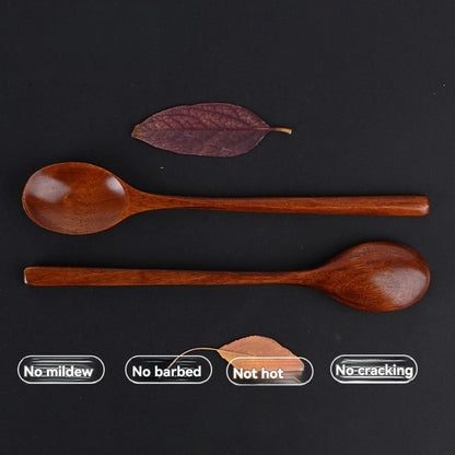 6pcs Wooden Spoon Nanmu Old Lacquer Spoon Tableware Creative Household Old Lacquer Spoon Wooden Small Spoon