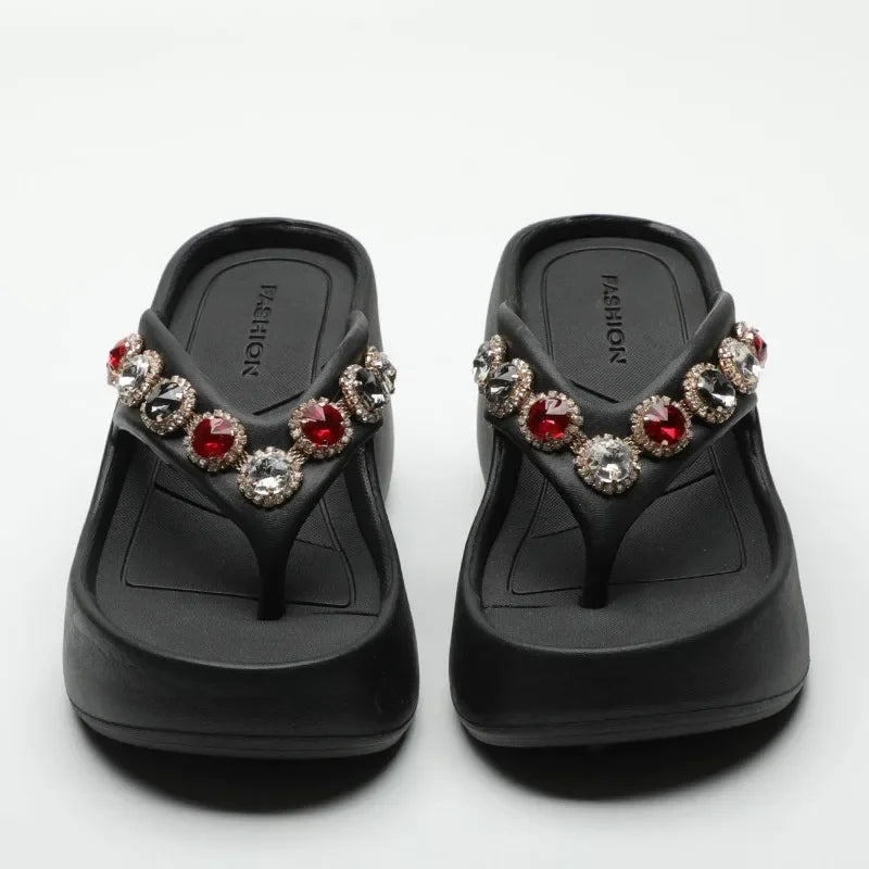 Woman Slippers Flip Flops Slides on Beach Sandals Waterproof Stylish Shoes for Women Top Designs Shoe Clappers Summer Sale