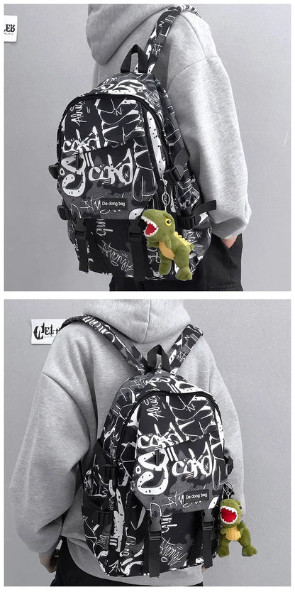 14 inches Large Capacity Leisure travel Backpack Male Cool Men's Casual College Student Schoolbag Males Junior Student