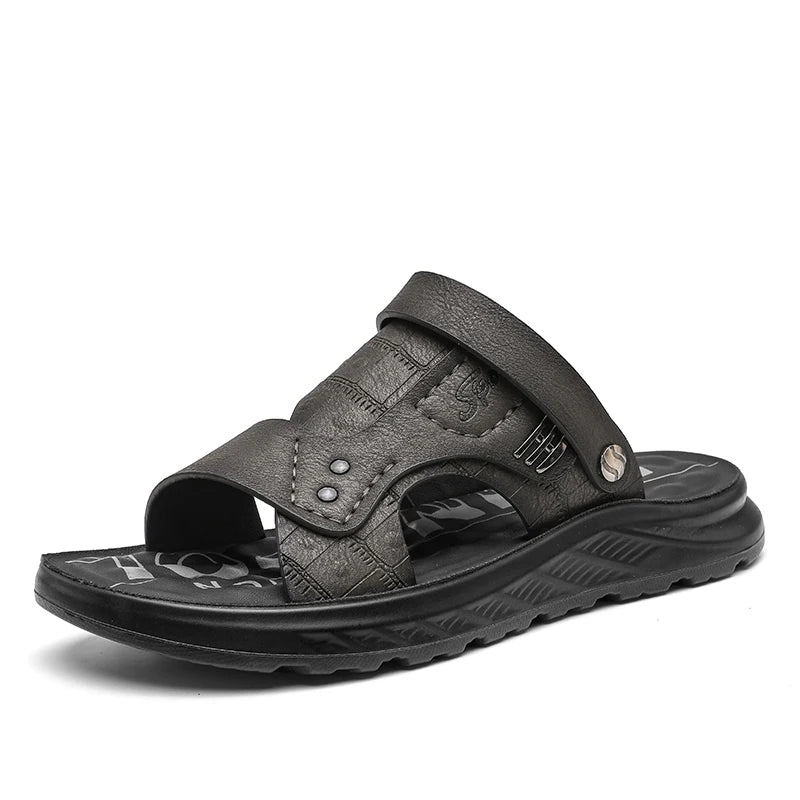 Sandals men  wear outdoors in summer  sports leisure work driving  Anti slip  wear-resistant  trendy beach shoes outdoor wear