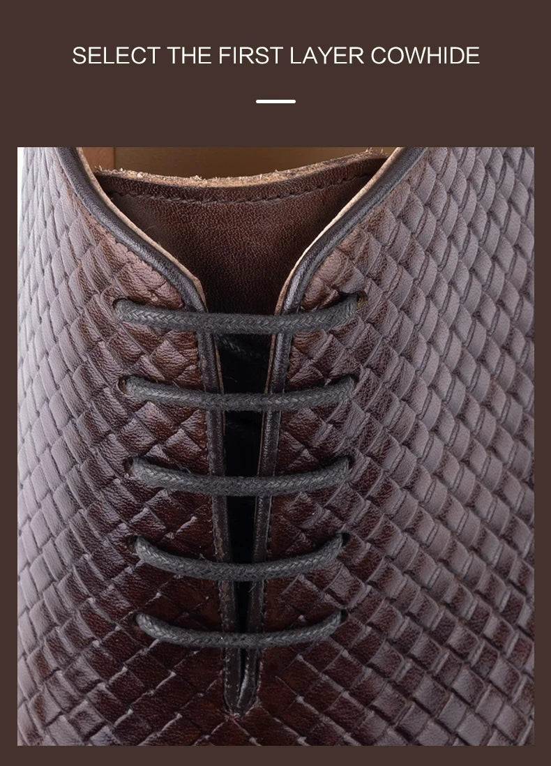 Men Dress Shoes  Formal Office Oxford Wedding Party Matches Suit Zapatos De Hombre High Grade Genuine Leather handmade Man shoes