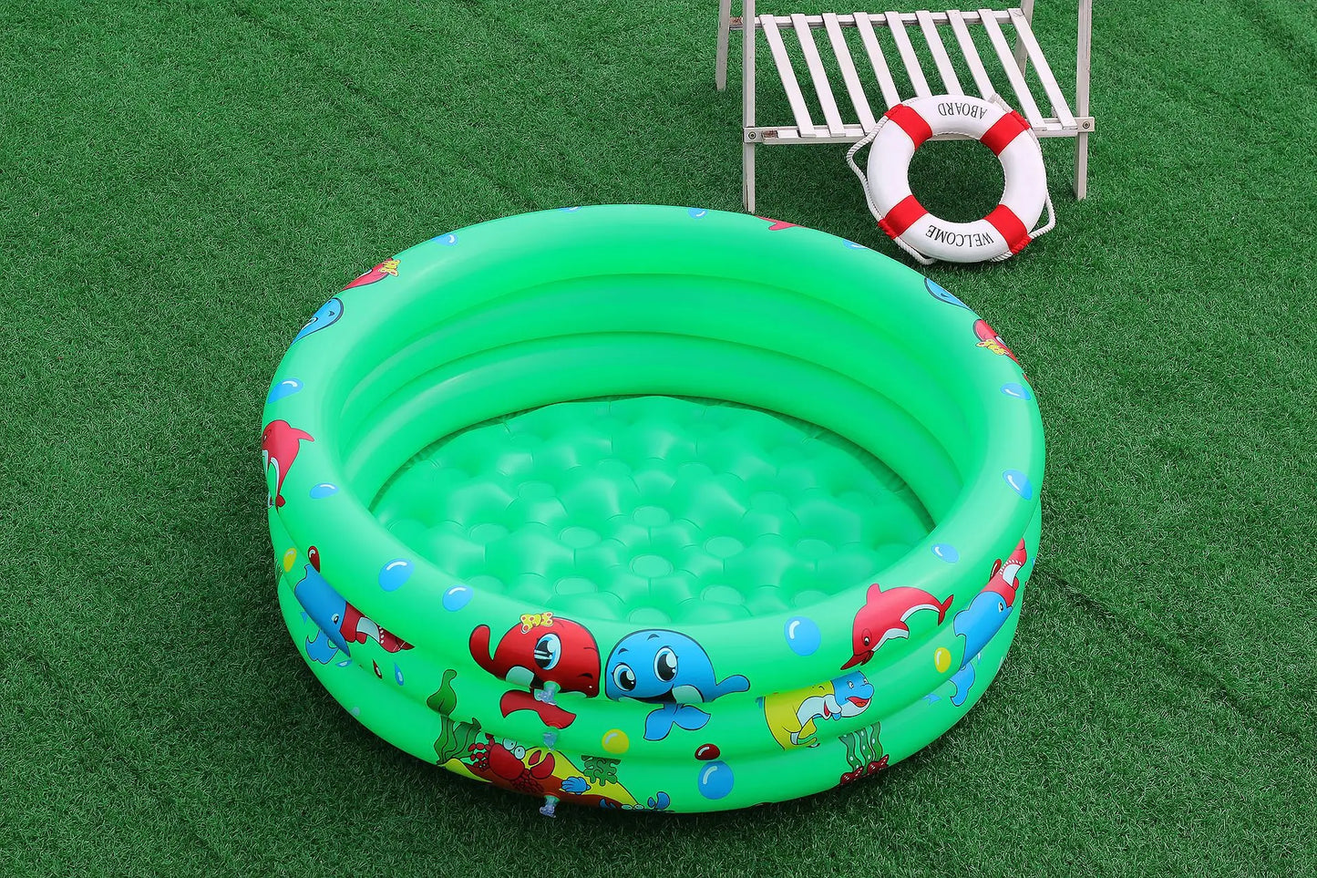 Reusable Inflatable Swimming Pool Double Layer Garden Portable Thickened For Kids Water Toys Party Round Indoor Outdoor Paddling