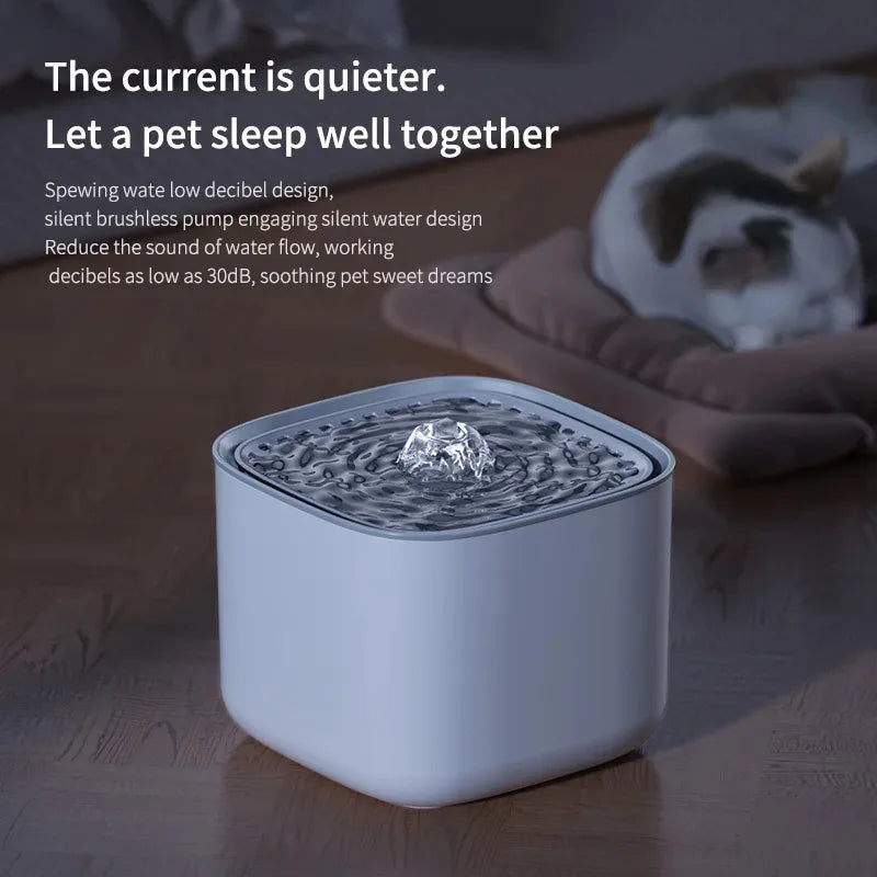 3L Smart Pet Water Fountain Automatic Induction Circulating Filtering Cat Water Drinker USB Electric Mute Cats Water Dispenser