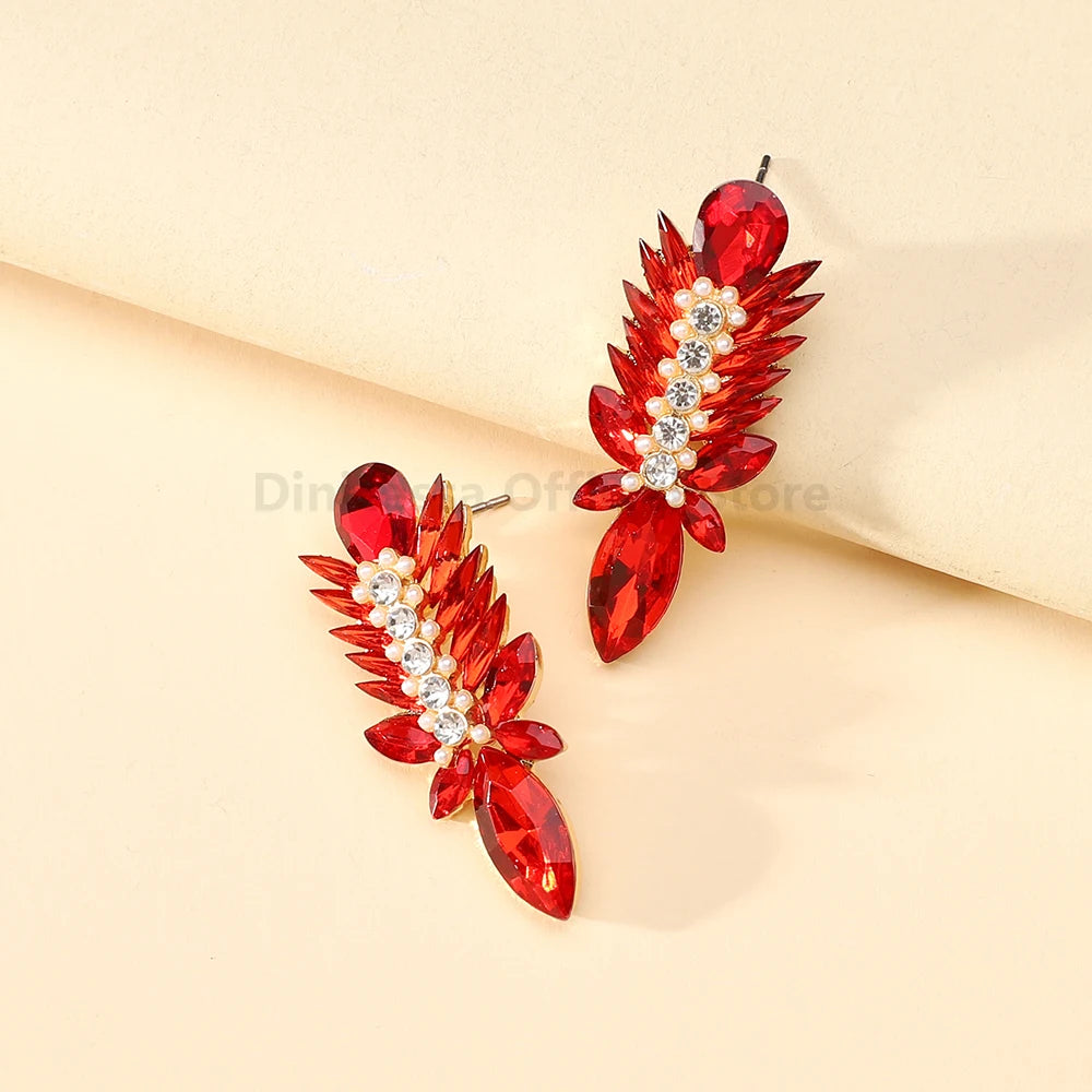 Bohemian Style Red Earrings for Women Exquisite Compact Daily Wear Versatile Jewelry Accessory for Holiday