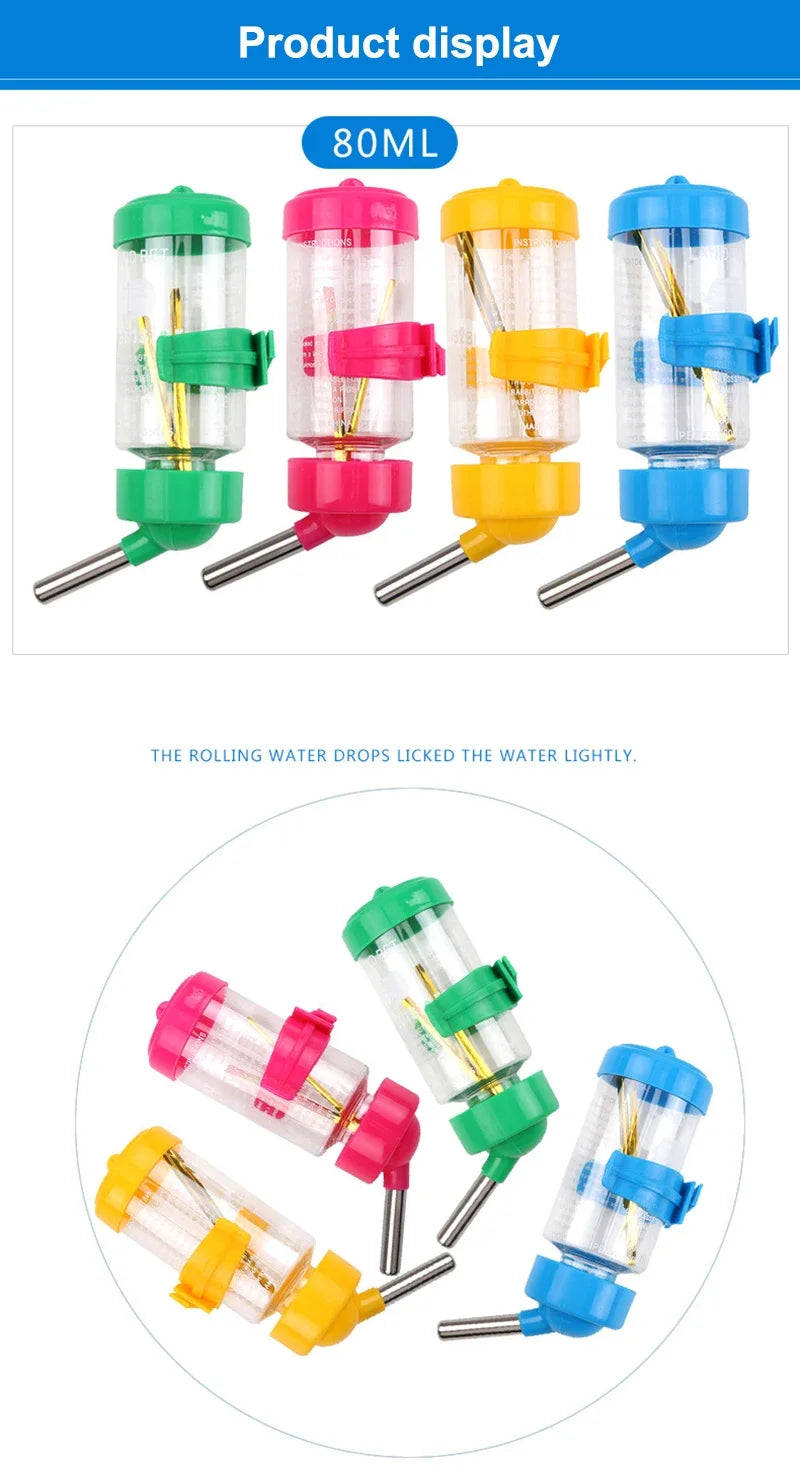 Pet Hamster Cat Drinker Kitten Water Bottle Dispenser Feeder Hanging Dog Guinea Pig Squirrel Rabbit Drinking Head Pipe Fountain
