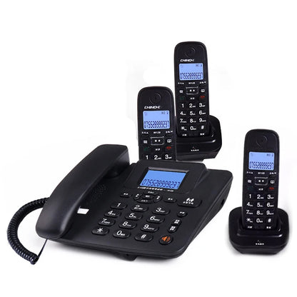 cordless Answering Machine 2.4G Corded Phone Handset  office home hotel Long Range Wireless Telephone 1- 4 handstes table phone
