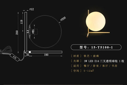 Nordic Creative Ins Style Internet Celebrity Douyin Decorative Lamp Reading Desk Study Modern and Simple Bedroom Bedside Lamp