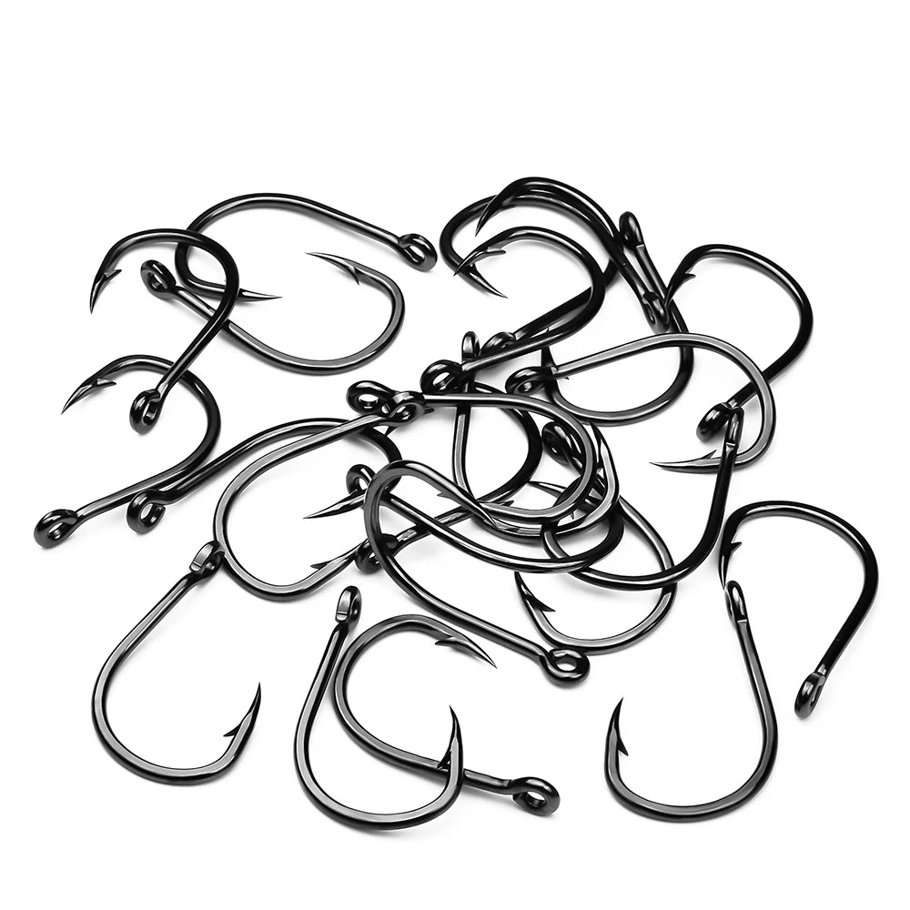 PROBEROS 10Pcs/lot Thick High Carbon Steel Fishhook Lron Hook With Barb Hook for Haihu River Fishing Gear Accessories Wholesale