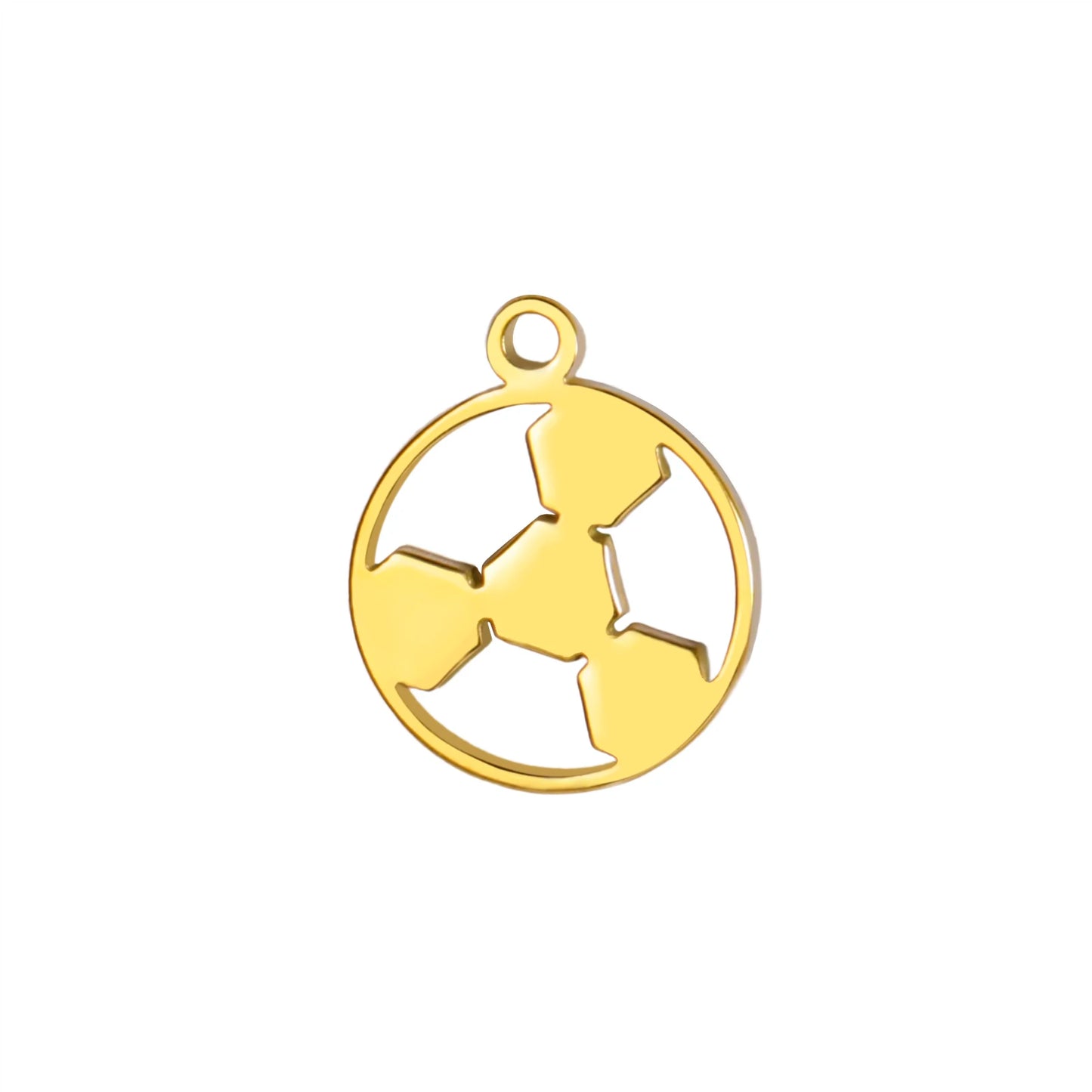 10pcs Stainless Steel Sports Football Charms DIY Bracelet Necklace Jewelry  Handmade Group Gifts Accessories Wholesale