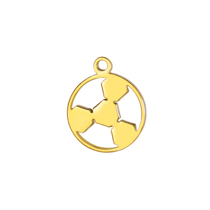 10pcs Stainless Steel Sports Football Charms DIY Bracelet Necklace Jewelry  Handmade Group Gifts Accessories Wholesale