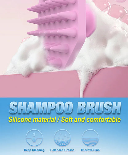 Silicone Shampoo Scalp Hair Massager Head Body Scalp Massage Brush Comb Hair Washing Comb Shower Brush Bath Spa Massage Brush