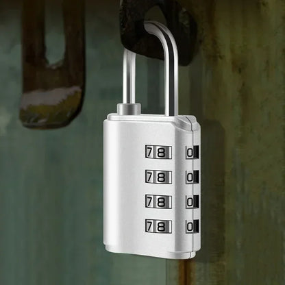 4 Digit Password Key Combination Lock Waterproof Security Padlock Outdoor Gym Luggage Security Lock