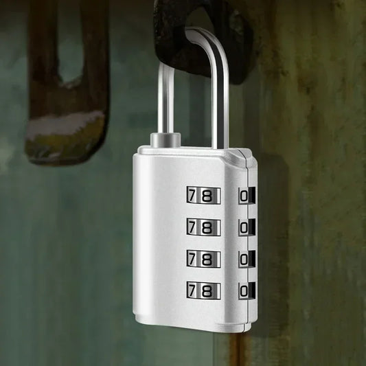 4 Digit Password Key Combination Lock Waterproof Security Padlock Outdoor Gym Luggage Security Lock