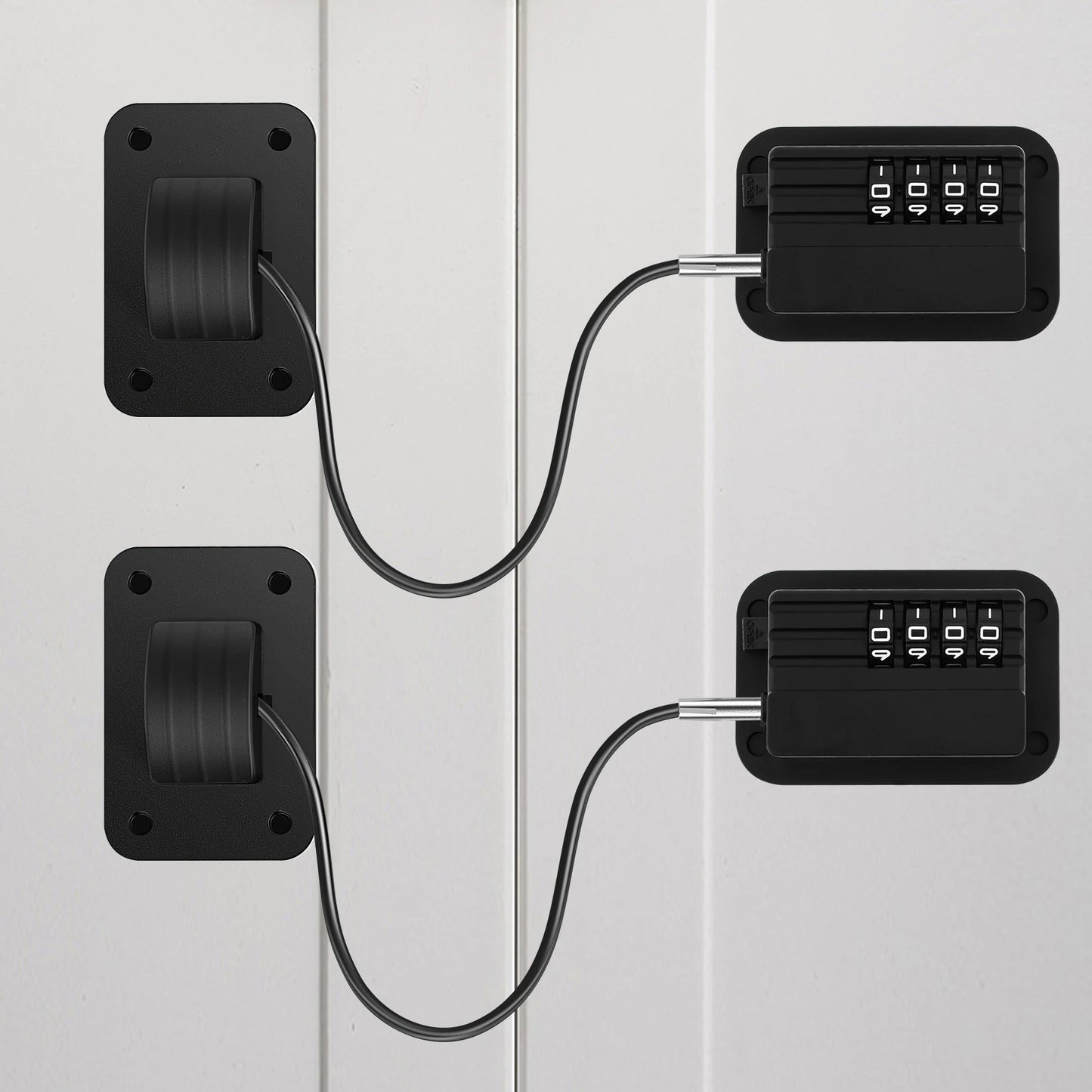 2Pcs Refrigerator Door Lock Child Proofing Fridge Lock With Keys or Coded Lock Resettable Combination Lock for Cabinet Drawer