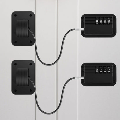 2Pcs Refrigerator Door Lock Child Proofing Fridge Lock With Keys or Coded Lock Resettable Combination Lock for Cabinet Drawer