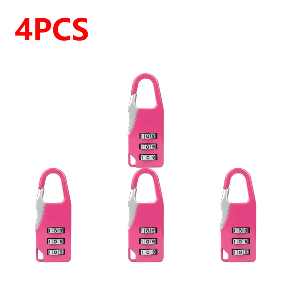 3 Digit Number Combination Pad Lock Padlock Outdoor Waterproof Lock Suitcase Luggage Security Coded Lock Zinc Alloy Code Lock