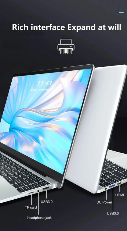 Laptop Computer 14.1" Intel 12GB RAM 1TB 2TB SSD Windows 11 Notebook Office Learn Recreation Entertainment Portable Laptops