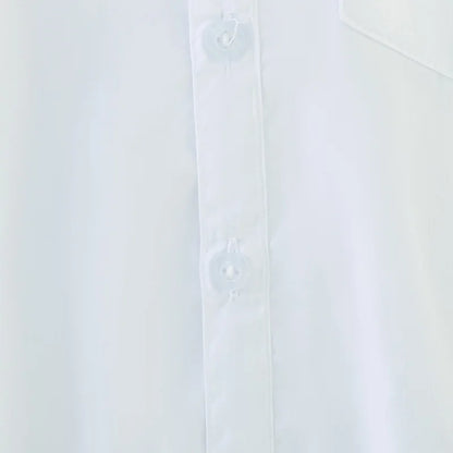 Summer New Baby Boy Shirt Simple Style White Short Sleeved Children'S Clothing Suitable For Heights Of 120-180cm