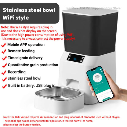 4.5L Smart pet feeder automatic cat feeder dog slow feeder timed and quantified automatic cat food dispenser cat and dog bowl