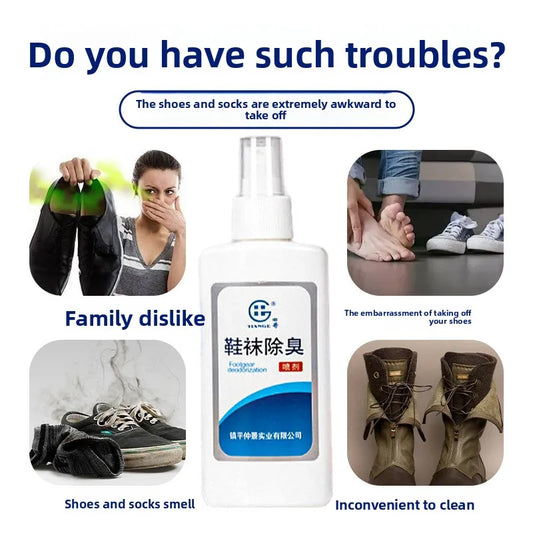 Shoe Deodorizer Spray - Eliminates Odor in Shoes, Socks & Lockers, Long-Lasting Freshness for Smelly Feet Care