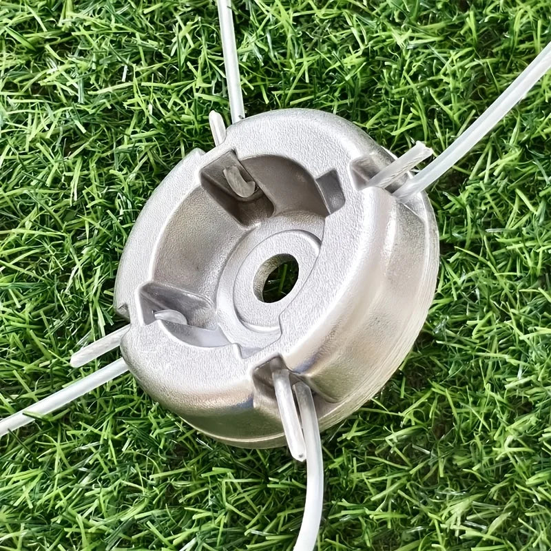 1pc Universal Aluminum Alloy Lawn Mower Head with Nylon Steel Lawn Mowing Line, Lawn Mower Replacement Parts