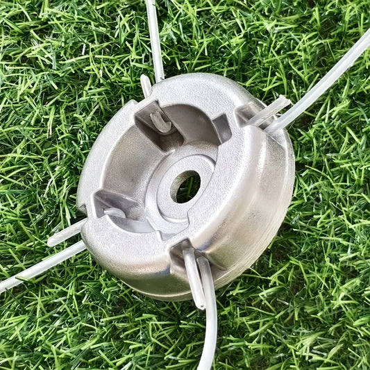 1pc Universal Aluminum Alloy Lawn Mower Head with Nylon Steel Lawn Mowing Line, Lawn Mower Replacement Parts