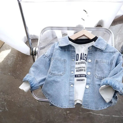 Spring Children's shirts 100% Cotton Casual  Blouse Summer Striped Shirt Korean Baby Long Sleeve Tops Boys Shirts Girls Blouses