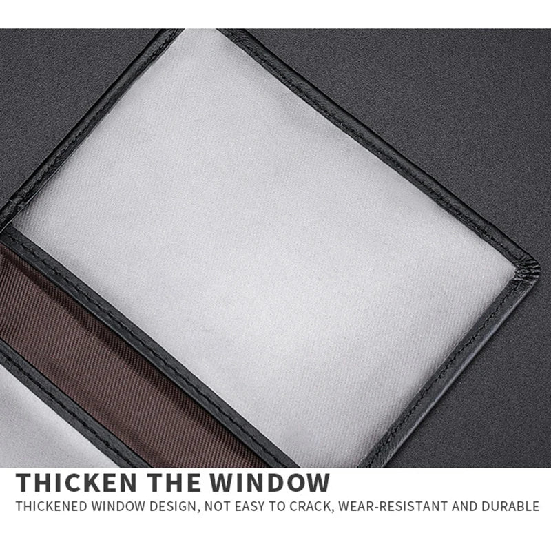 Card Bag Business Wallet Multifunctional Business Card Bag Clip Card Set Multi-Card Bits Driver License Storage Leather Card Bag