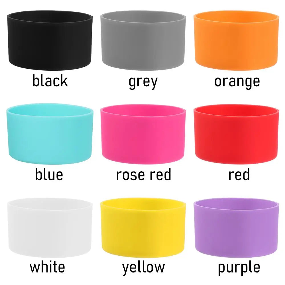 Slip-proof Bottle Silicone Boots Sleeves For 12OZ 18OZ 21OZ 24OZ Hydro Flask Water Bottle Cup Lid For Outdoor Camping Hiking