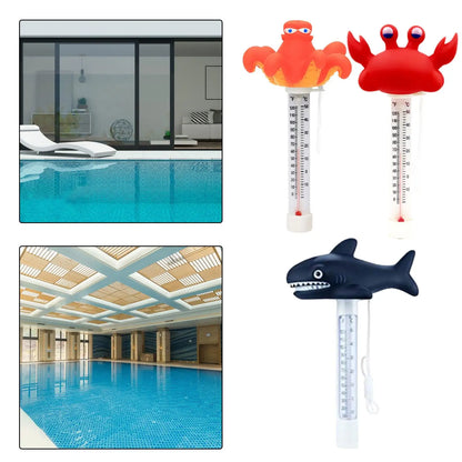 Floating swimming pool thermometer, pool accessories, pond thermometer for