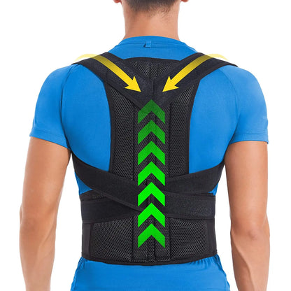 Back Posture Corrector for Upper and Lower Back Pain Relief,Adjustable Fully Back Support Improve Back Posture, Lumbar Support