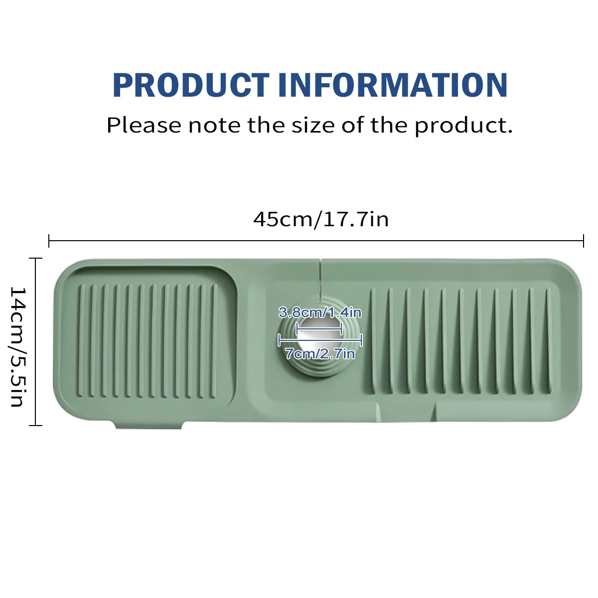 Leeseph Kitchen Silicone Sink Faucet Mat Splash Guard for Sink Faucet Absorbent Sink Protectors Mat Kitchen Sink Gadgets