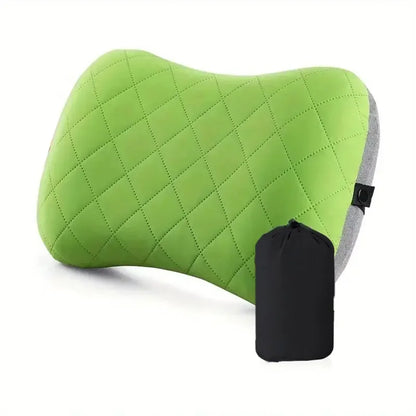 Ultralight Inflatable Camping Travel Pillow with Soft Washable Cover -  Ergonomic Inflating Pillows for Neck & Lumbar Support