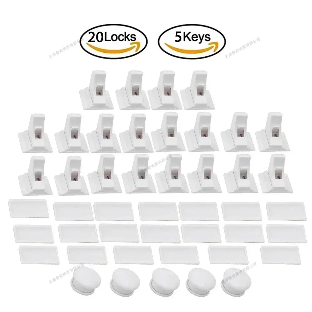 Child Safety Lock with Magnetic Keep Your Kids Safe Children's Lock Ideal Drawer Cabinet Door Safety for Toddler Baby Protection