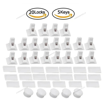 Child Safety Lock with Magnetic Keep Your Kids Safe Children's Lock Ideal Drawer Cabinet Door Safety for Toddler Baby Protection