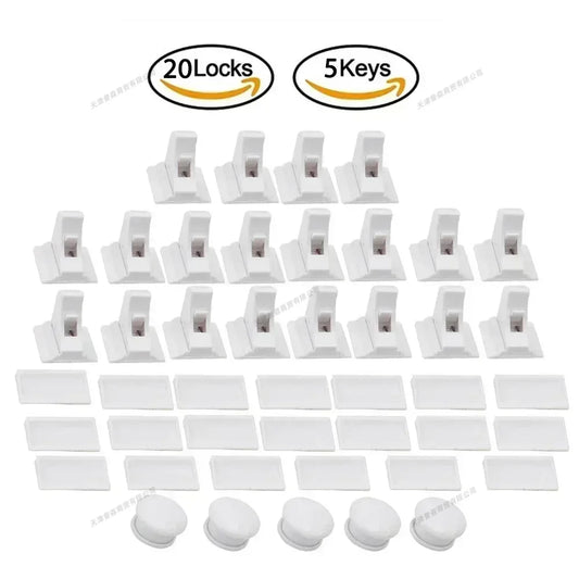 Child Safety Lock with Magnetic Keep Your Kids Safe Children's Lock Ideal Drawer Cabinet Door Safety for Toddler Baby Protection