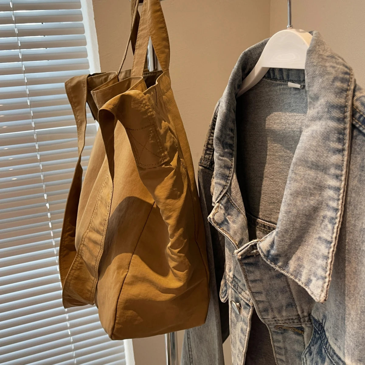 Tote Bag for Women 2025 New Large-Capacity Canvas Shoulder Bag Commuter Computer Bag Large Bag Handbag Korean Style Work Class Travel Play Shopping Shopping