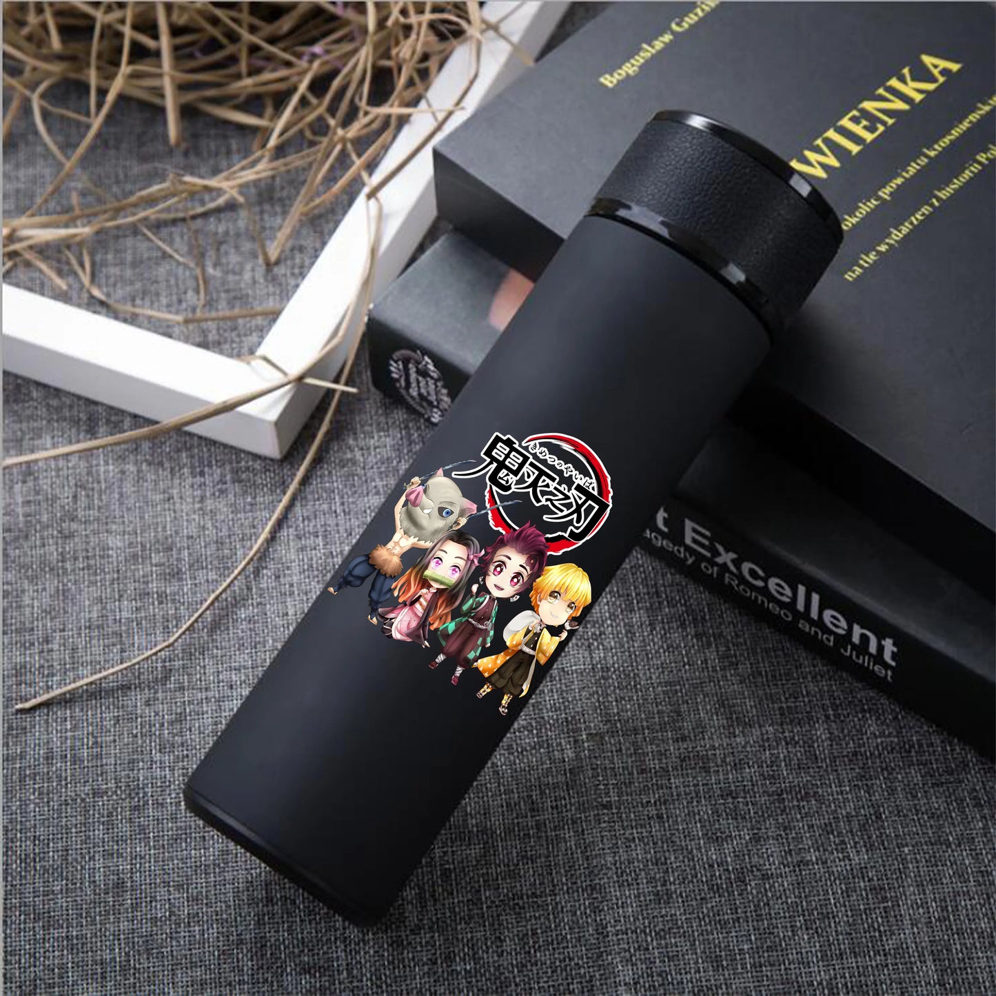 Anime Demon Slayer Kimetsu Vacuum Cup 304 Stainless Steel Thermos Vacuum Flask Water Bottle Gift