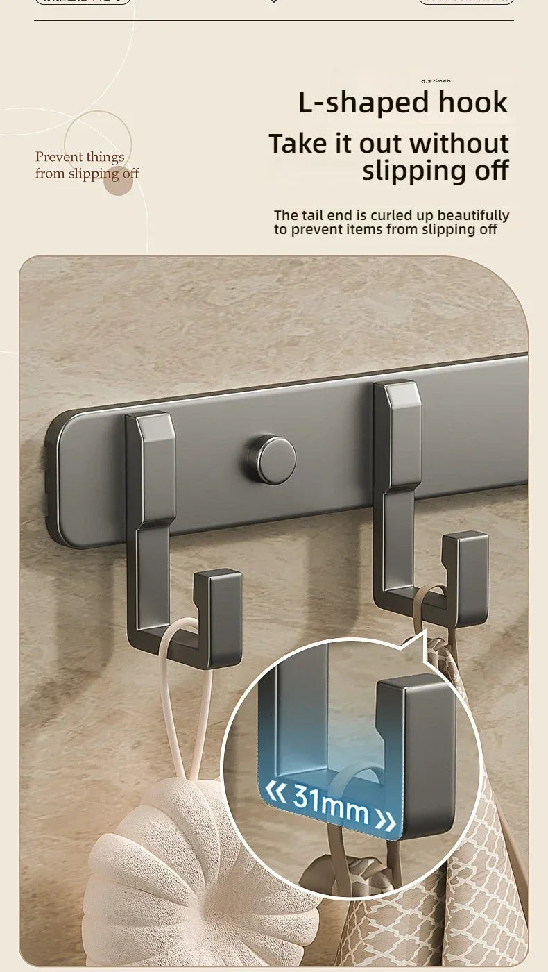 Hooks Over The Door 6 Hooks Clothes Coat Hat Towal Hanger Bathroom Organizer Rack By Hanger Holder Home Kitchen Accessories